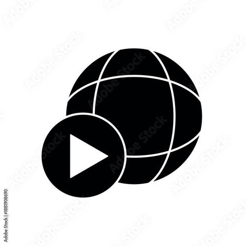 Simple Virtual Tour icon for social media, app, and web design. Vector illustration, Eps 10.