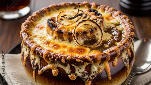 Savory Chicken Pot Pie with Caramelized Onions.