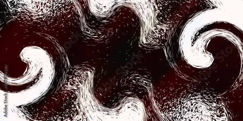 Abstract digital fractal pattern. Horizontal background for any design. Abstract waves