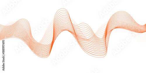 abstract colorful orange blending waves pattern background.