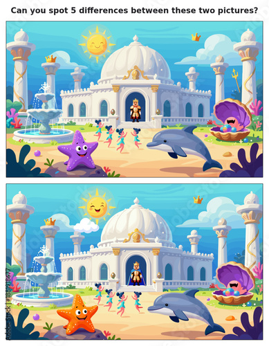 Spot the Difference Kids Activity Sheet – Fun Puzzles & Brain Teasers for Children | Educational Games & Challenges