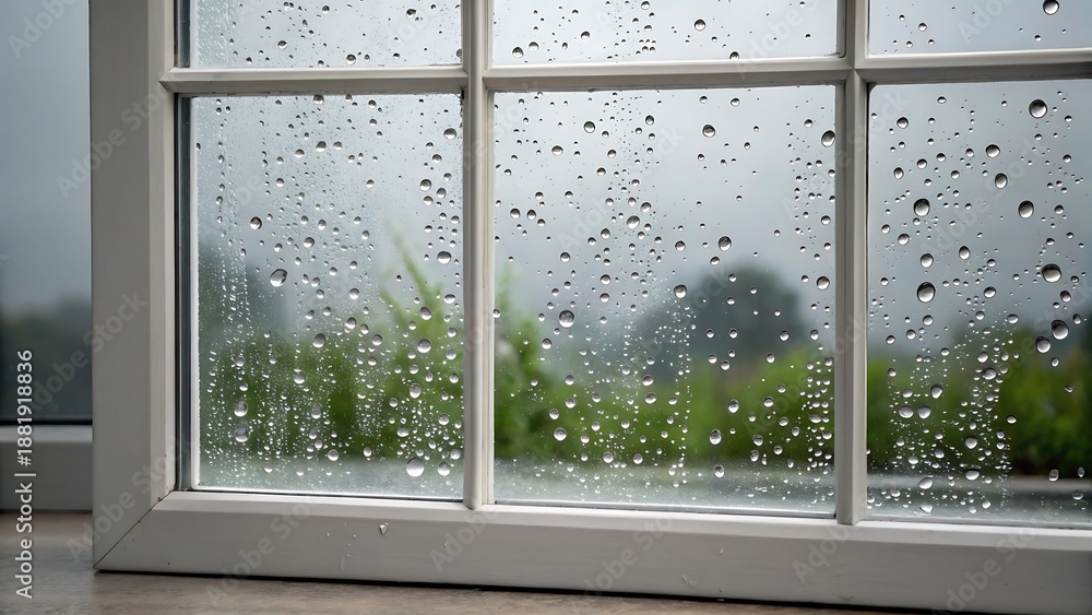 Fototapeta premium rain on window