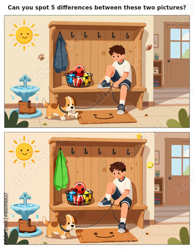 Spot the Difference Kids Activity Sheet – Fun Puzzles & Brain Teasers for Children | Educational Games & Challenges