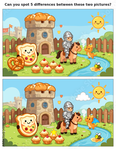 spot the difference, kids activity, fun games, puzzles for kids, educational activity, brain teaser, difference game, coloring pages, coloring books, book cover, kdp, kdp interior, kids challenges, le