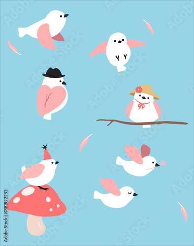 귀여운 새 일러스트