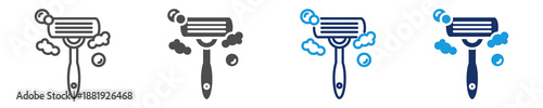 shave icon set multiple concept