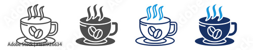 coffee icon set multiple concept