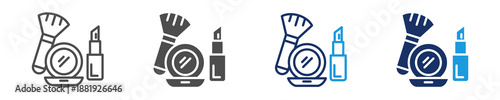 makeup icon set multiple concept