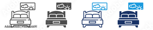 make the bed icon set multiple concept