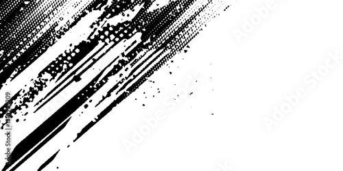 Grunge tire tracks, wheel braking marks. Truck, car or motorcycle tread pattern silhouettes. Auto race, motorsport, speed racing design element. Vector illustration