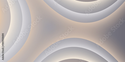 Abstract vector wavy lines flowing smooth curve gold white gradient color in concept of luxury, technology, modern.