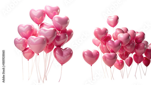Pink heart shaped balloons on black background pink balloons 1