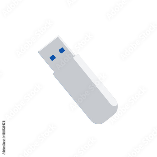 3D Icon of a USB Flash Drive.
