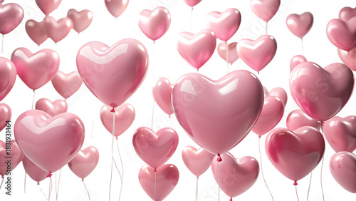 Pink heart shaped balloons on black background pink balloons