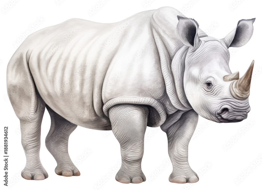 Fototapeta premium PNG Rhinoceros wildlife cartoon animal.