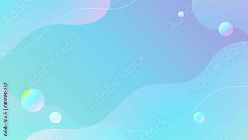 透明感のある水色　ポップ 　ウェーブ　グラデーション　背景	