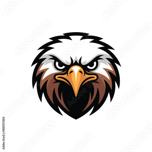 Eagle head mascot logo vector art illustration