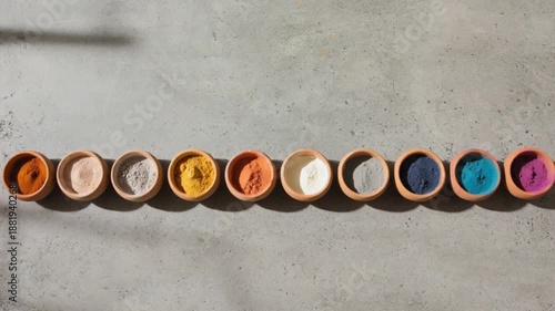 Wallpaper Mural Various bowls of colorful holi powder are displayed, Holi festival celebration	 Torontodigital.ca