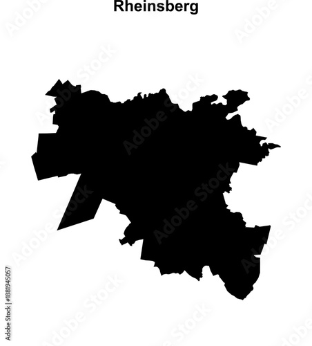Rheinsberg (Brandenburg) blank outline map
