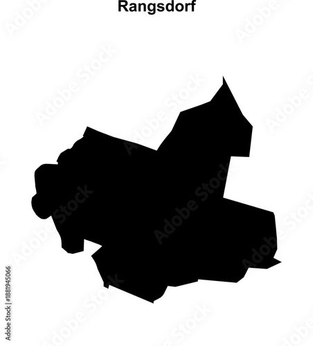 Rangsdorf (Brandenburg) blank outline map