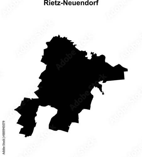 Rietz-Neuendorf (Brandenburg) blank outline map