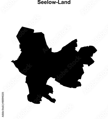 Seelow-Land (Brandenburg) blank outline map