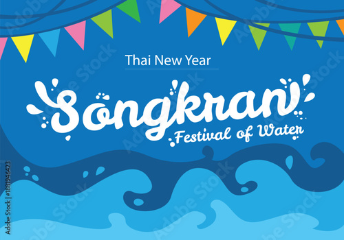 a festive illustration celebrating songkran the thai new year festival of water
