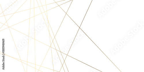 Minimalist abstract pattern with layered thin metallic gold and earthy diagonal chaotic lines weaving across white, forming a geometric web ideal for fresh modern luxury design projects