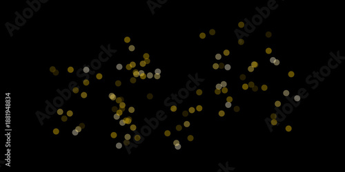 Golden Bokeh Confetti Background on Black, Sparkly Round Glitter Particles for Luxury Celebration and Festive Holiday Design