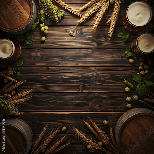 Beer Brewing Rustic Frame