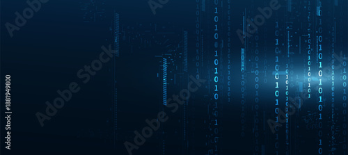 Coding Programming Binary Concept With Cyber Security Background