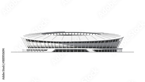 Modern Olympic Stadium Facade Design Inspiration for Sports and Event Venues