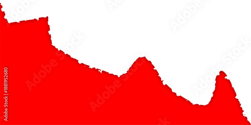 Vibrant red torn paper edge vector graphic for attention-grabbing banners and warning headers