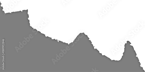 Distressed grey torn paper edge vector element for vintage background and border design