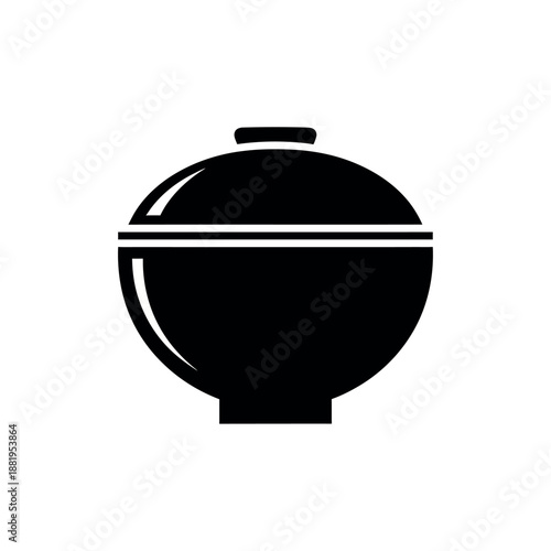 Kamado grill or ceramic cooker icon.