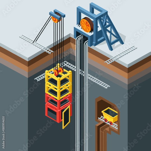 Warehouse logistics and packaging process with conveyor belts and cardboard boxes.