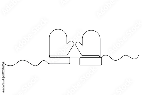 Minimalist praying hands one line art vector design
