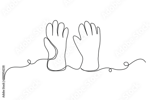 Continuous one line drawing of praying hands spiritual illustration

