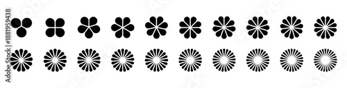 Circular flower infographic with segments PNG. Pie chart vector template for business analytics, marketing, and slides