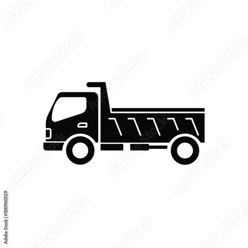 Dump truck icon isolated on white background