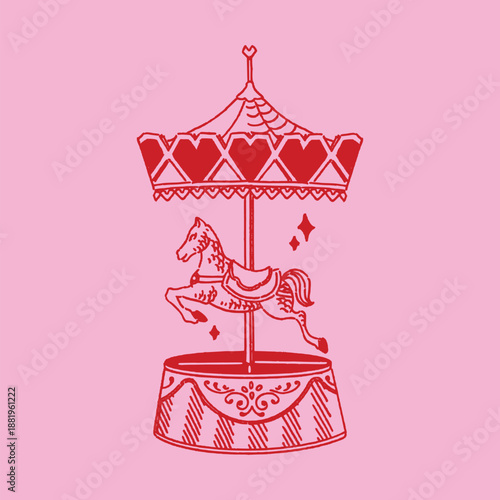 Miniature horse carousel