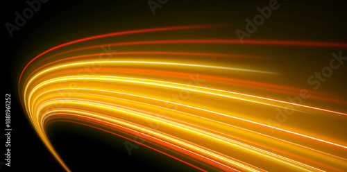 Neon red speed trail streams forward with polished highlights and energetic motion blur. Vector
