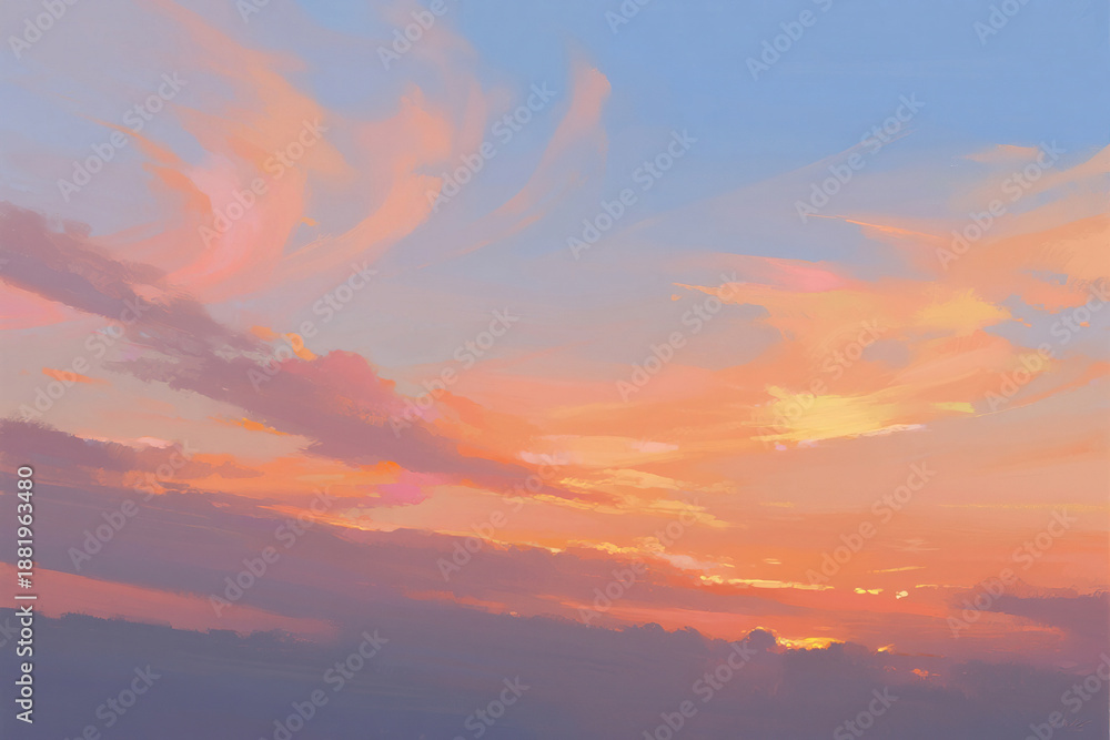 Obraz premium Colorful sky at sunset