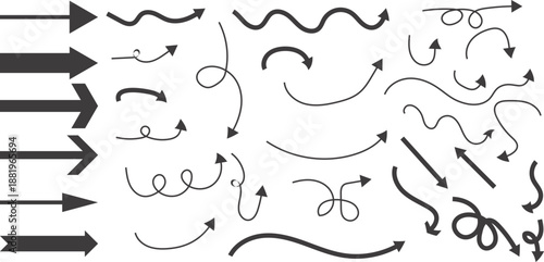 Collection of various arrow designs and styles