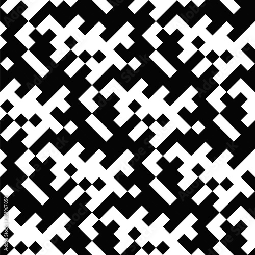 Diagonal abstract black and white geometric pattern background