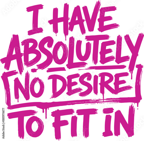 Bold Brush Typography Quote About Individuality