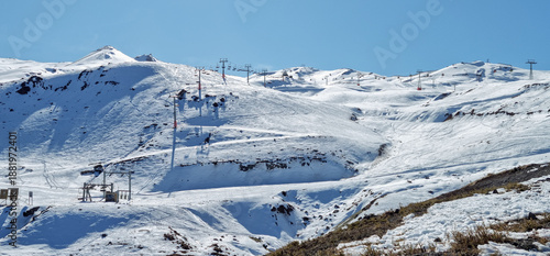 Ski slope in Santiago, Chile