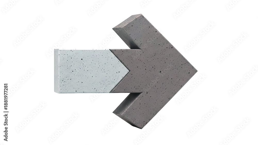 Obraz premium Two-Tone Concrete Arrow
