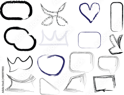 Curated Hand-Drawn Linework Shapes Set