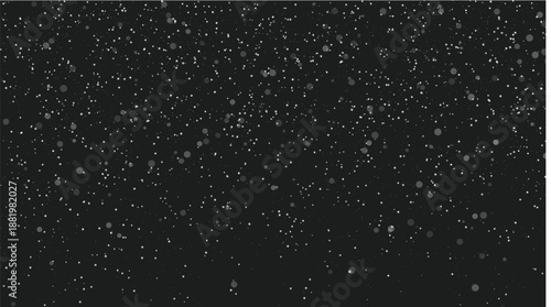 Snowfall on a dark background